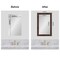 Amanti Art Mirror Makeover Bathroom Mirror Frame Border Kit - Fully Assembled Peel and Stick Frame - Mirror NOT Included - Wildwood Brown Narrow Trim